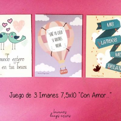 Pack de 3 Imanes «Con Amor…»